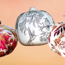 Decoupage Mini Pumpkins