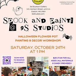 Spook & Paint Halloween Flower Pot Painting Workshop 9s Studios!