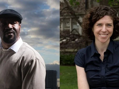 Emeka Ogboh with Caroline Kita