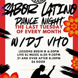 Sabor Latino Dance Night – $6 Lessons DJ Vito till 9pm /Free