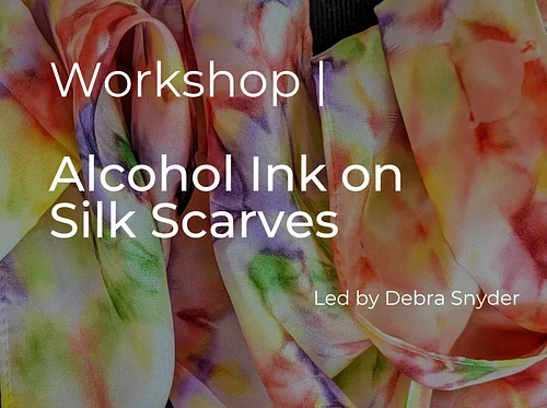 Alcohol Ink Art on Silk Scarves