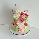 Floral Abstract Cake