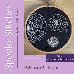 Spooky Stitches: Spiderweb Embroidery