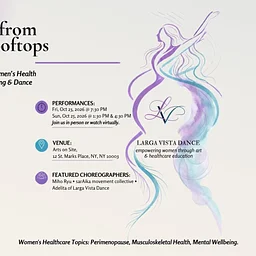 Larga Vista Dance presents "Shout from the Rooftops. An evening of women's health through storytelling & dance." - 10/25