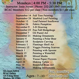 Fall 2026-Spring 2027 Kids' Art Classes