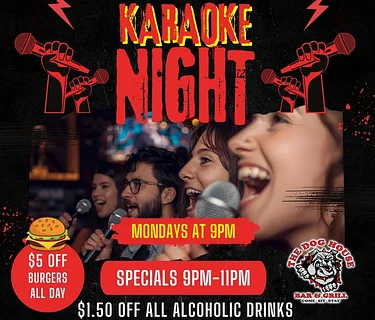 MONDAY KARAOKE NIGHT & SPECIALS