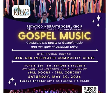 5/30 Redwood Interfaith Gospel Choir 34th Annual End of Season Concert
