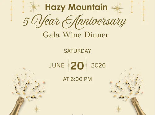 5 Year Anniversary Gala Wine Dinner