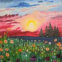 Flowers by the Lake Adult Paint and Sip Class