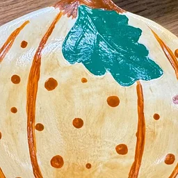Ceramic Pumpkin Dish Painting
