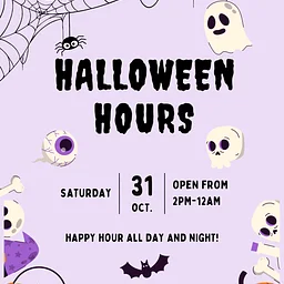 Halloween we are open