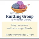 Knitting at Whelden Memorial Library