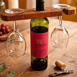 Reclaimed Wine Bottle & Glass Holder – Workshop