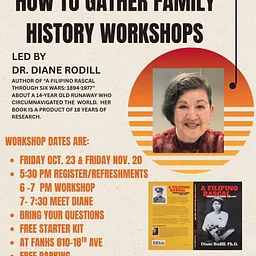 TGIF (Thank God I'm Filipino) event FANHS: How to Gather Family History Workshops