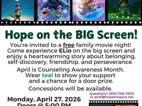 Hope Hospice Presents Hope on the Big Screen – A Family Resilience Series Event