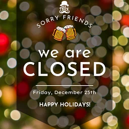 Alibi Pubs Closed. Happy Holidays!