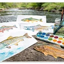 Print & Watercolor Fish Workshop
