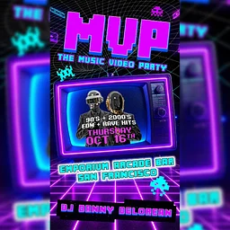 THE MUSIC VIDEO PARTY: 90’s + 2000’s EDM + Rave Night