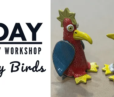 2-Day Pottery Workshop: Crazy Birds (day 1 of 2)