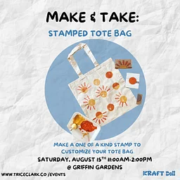 Stamped Tote Bags workshop with DaTrice Clark