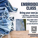 Jean Embroidery Class