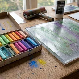 APRIL SHOWERS BRING MAY FLOWERS: PASTEL IMAGE TRANSFERS WITH THE GEL PLATE