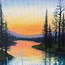 Sunset Creek - Intermediate Step-by-Step Acrylic Painting Class