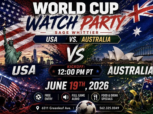 World Cup Watch Party: USA vs. Australia at Sage Whittier