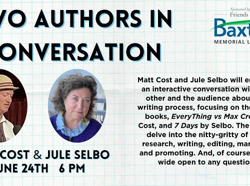 Two Authors in Conversation: Matt Cost & Jule Selbo