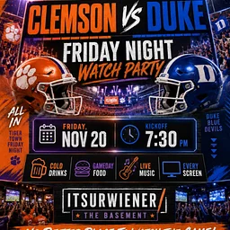 Clemson vs Duke Friday Night Watch Party