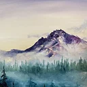 Mt. Hood Morning - Beginner Acrylic Painting Class