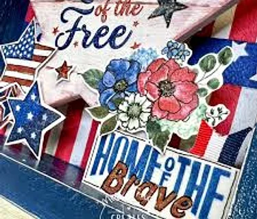 Star Spangled Shadow Box art class