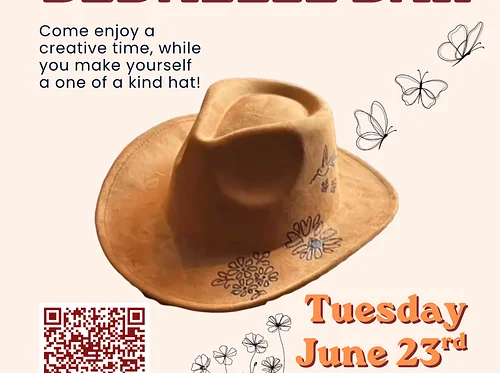 Hat Burn Bedazzle Bar with DeAnna!