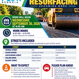 City-Wide Resurfacing Project – Upcoming Work