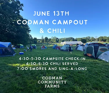 Codman Campout & Chili Night, June 13th