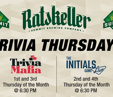 Trivia Thursdays in the Ratskeller • The Initials Game Live 2nd & 4th Thursday of the Month