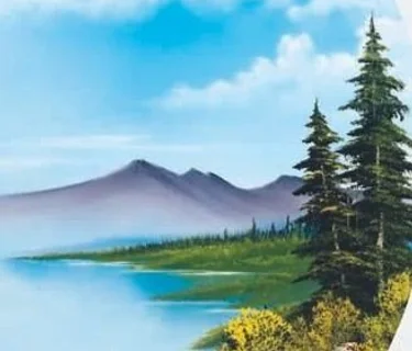 Bob Ross Painting Workshop: S18 E01—Half Oval Vignette (w/out the Oval)