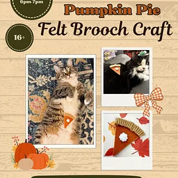 Pumpkin Pie Felt Brooch Craft