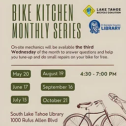 Free Bike Repairs at the South Lake Tahoe Library