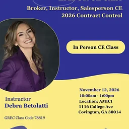 2026 EMBOR CE CONTRACT CONTROL Broker, Instructor, and Salesperson CE