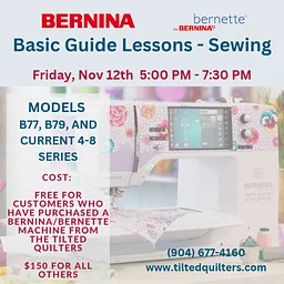 CLS-GUIDE: BERNINA Basic Guide Lessons - Sewing (November 12)