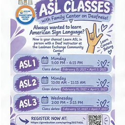 Spring 2027 ASL Classes: Level 3