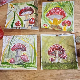 Cap, Stem and Splash: Watercolor Mushrooms