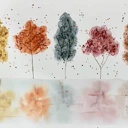 Watercolor 101: Rainbow of Trees