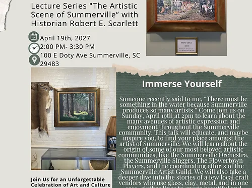Summerville Museum Lectures – The Artistic Scene of Summerville with Historian Robert E. Scarlett