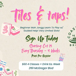 Tiles & Taps: A Beginner Mah Jongg Class w/ Drinkz – 4 Week Class