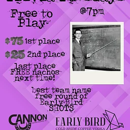 Tuesday Trivia w/ Dave! RSVP to save a table!