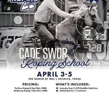 Cade Swor Roping School Calf Roping