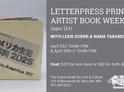 Letterpress Printed Artist Book Weekend DAY TWO // WIRE EDGE BINDING (Ages 12+)