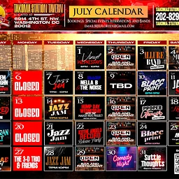JULY MONTHLY CALENDAR
